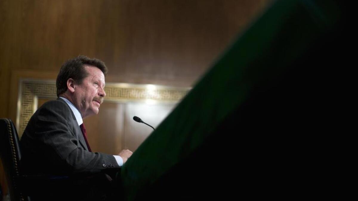 Califf testifies on Capitol Hill on Tuesday, Nov. 17, 2015, before the Senate Health, Education, Labor and Pensions Committee hearing on his nomination.
