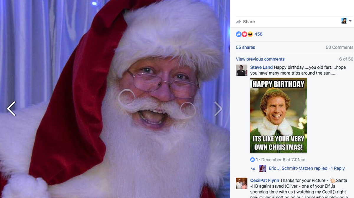 Eric Schmitt-Matzen is a part-time Santa impersonator, doing about 80 Santa gigs per year, he told the Knoxville News Sentinel.