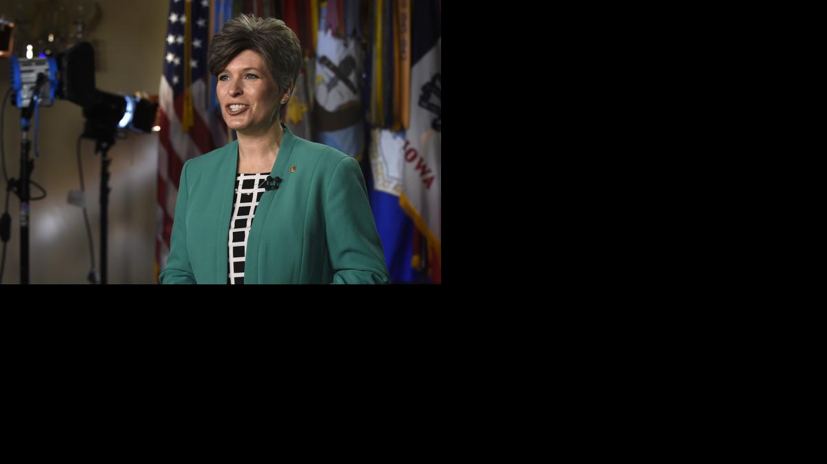 
Sen. Joni Ernst, R-Iowa, rehearses her remarks for the Republican response to President Obama’s State of the Union address, Tuesday, Jan. 20, 2015, on Capitol Hill in Washington.
