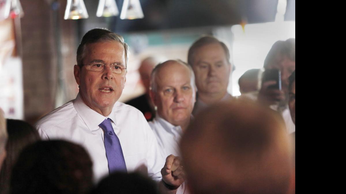 
In the Quinnipiac University poll released Thursday, May 28, 2015, former Florida Gov. Jeb Bush, shown May 21, 2015, placed in the top 5 likely contenders for the Republican presidential nomination.
