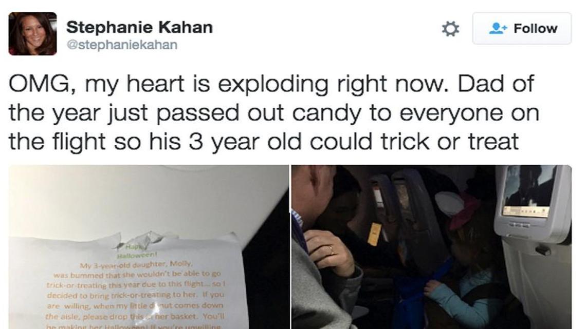 This tweet showed the world what one dad did to save Halloween for his 3-year-old daughter.