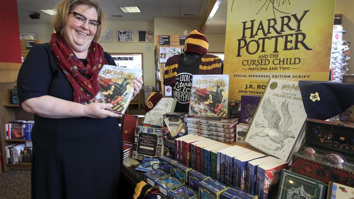 Longtime Harry Potter fan Wendy Ward his excited for the new Harry Potter book coming out on July 30 and plans to be at Watermark Books and Cafe for a midnight party when the books goes on sale.