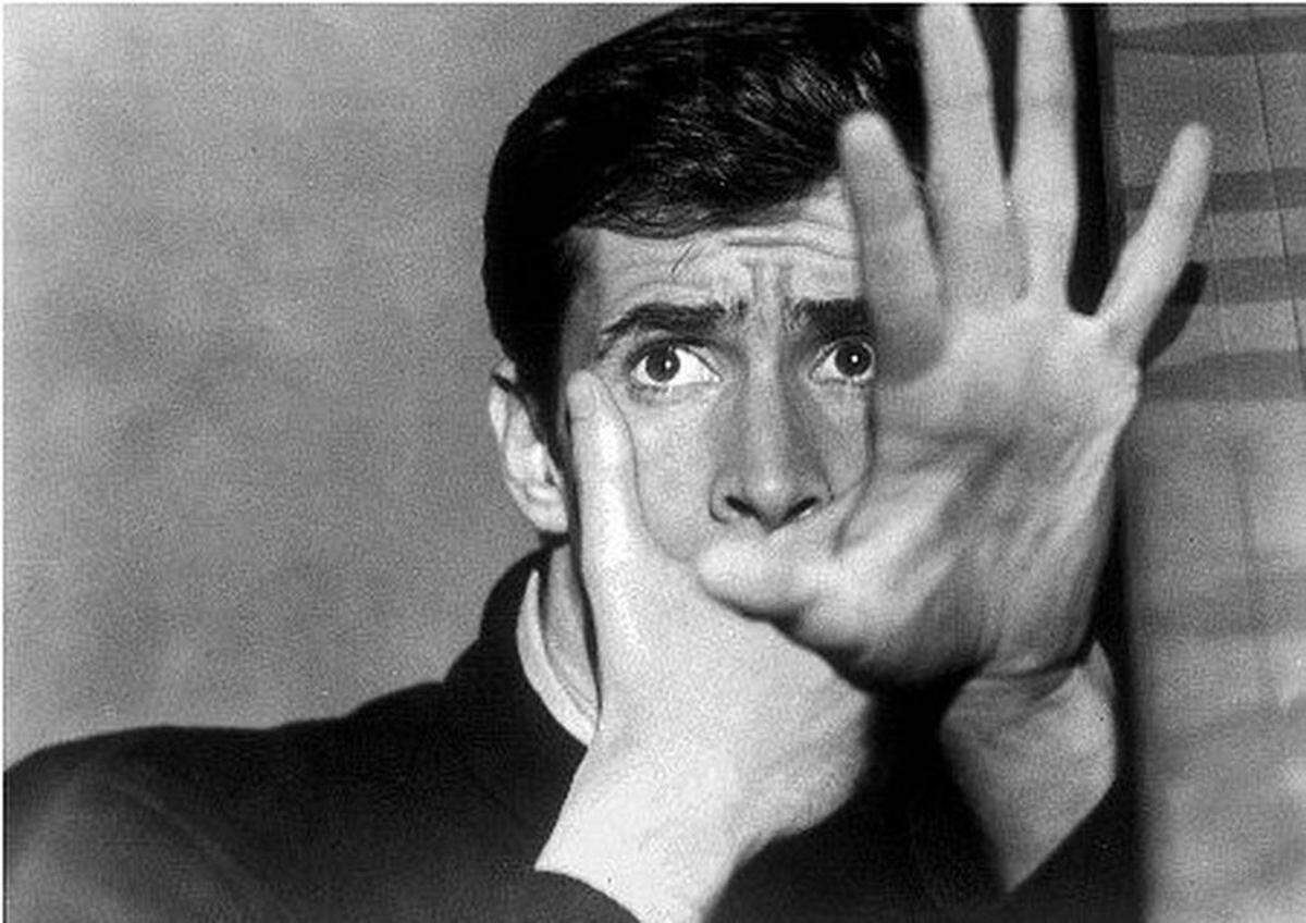 Anthony Perkins as Norman Bates in the movie thriller, “Pyscho.”