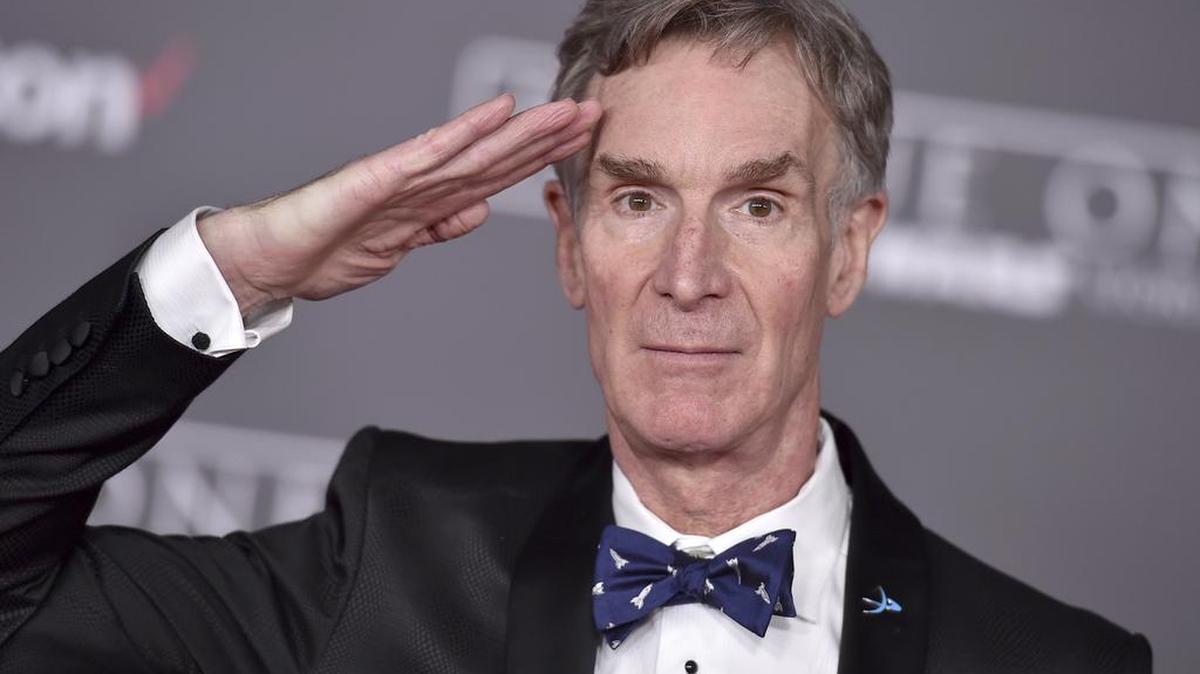Bill Nye arrives at the world premiere of "Rogue One: A Star Wars Story" at the Pantages Theatre on Saturday, Dec. 10, 2016, in Los Angeles.