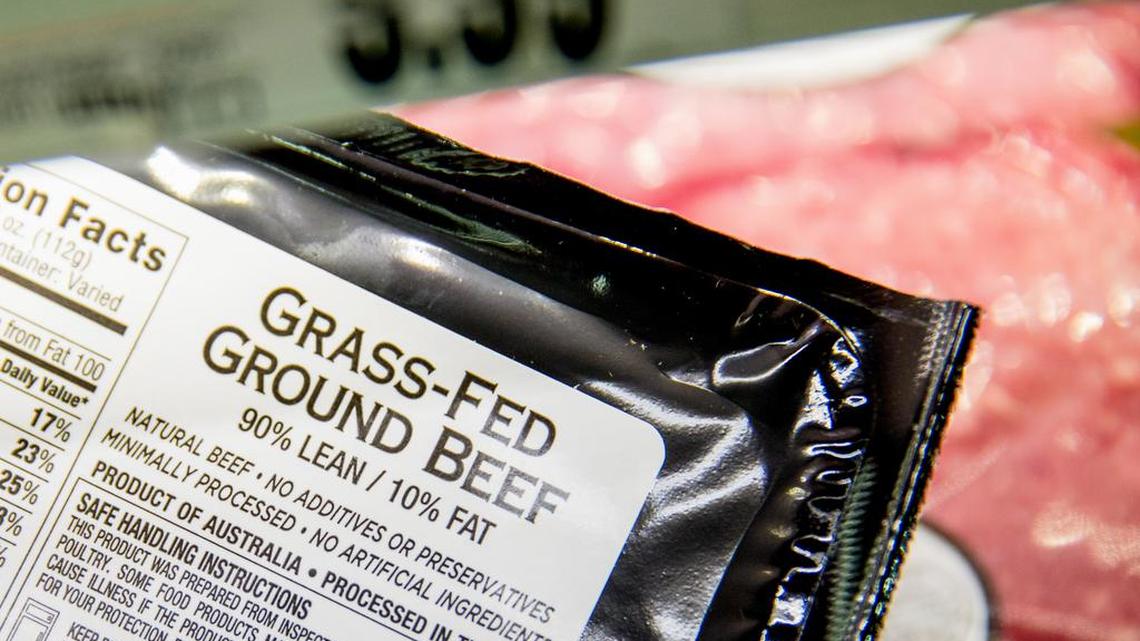 Meat labels such as this one showing that ground beef originated in Australia would disappear if California legislators are successful in adding a provision to the must-pass bill to keep the government funded after Friday. The World Trade Organization has ruled that such “country of origin” labels put Canadian and Mexican ranchers at a disadvantage.