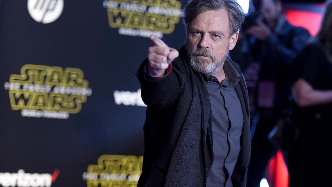 Mark Hamill arrives at the world premiere of "Star Wars: The Force Awakens" at the TCL Chinese Theatre on Monday in Los Angeles. Hamill plays the role of Luke Skywalker in the film.