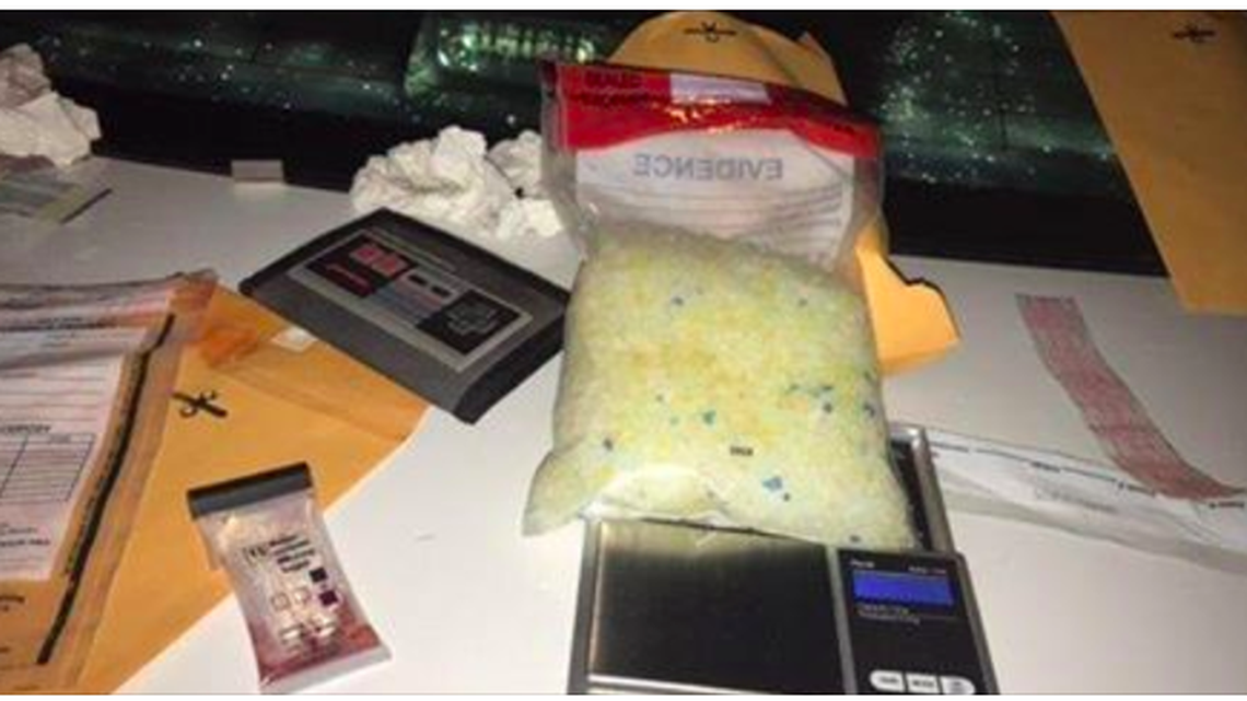 A since-deleted post from the Harris County Sheriff’s Office Facebook page showed the suspected meth seized from Ross Alexander LeBeau’s car in December.