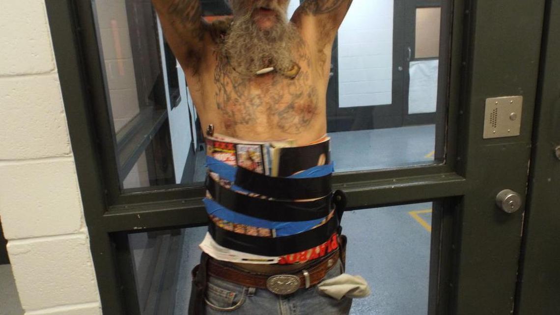 Pontotoc County Sheriff’s Office discovered magazines under Donald Gather’s shirt when he was arrested Sunday.