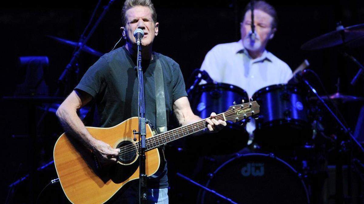 Musicians Glenn Frey, left, and Don Henley of the Eagles perform at Madison Square Garden on Friday, Nov. 8, 2013 in New York.