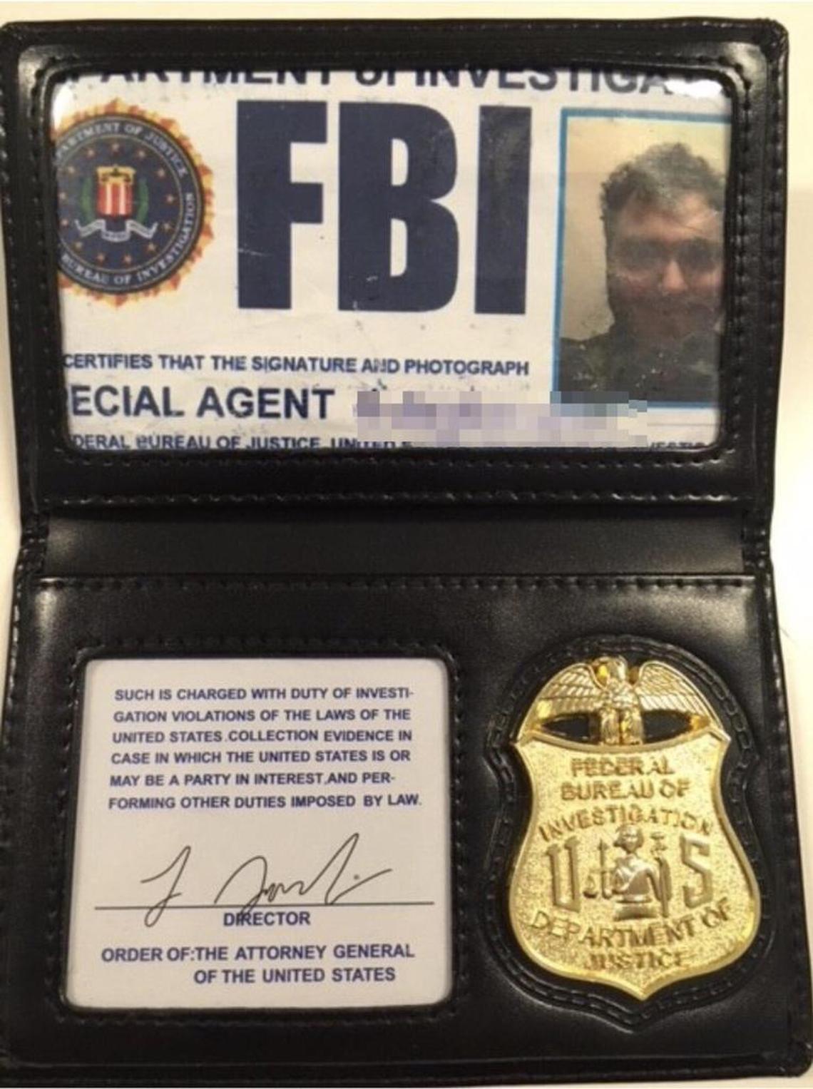 Forged FBI badge