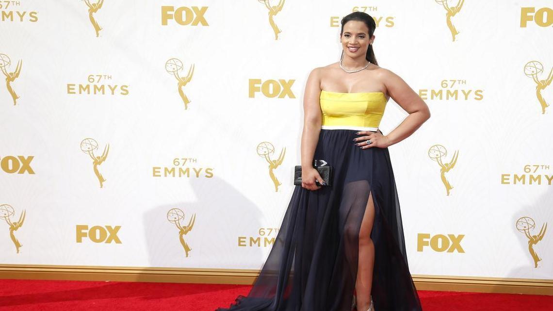 
Dascha Polanco arrives at the 67th Primetime Emmy Awards on Sunday at the Microsoft Theater in Los Angeles. 
