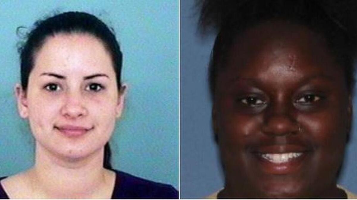 Gabriela Del Carmen Garcia, left, and Fatina Sawyer, right