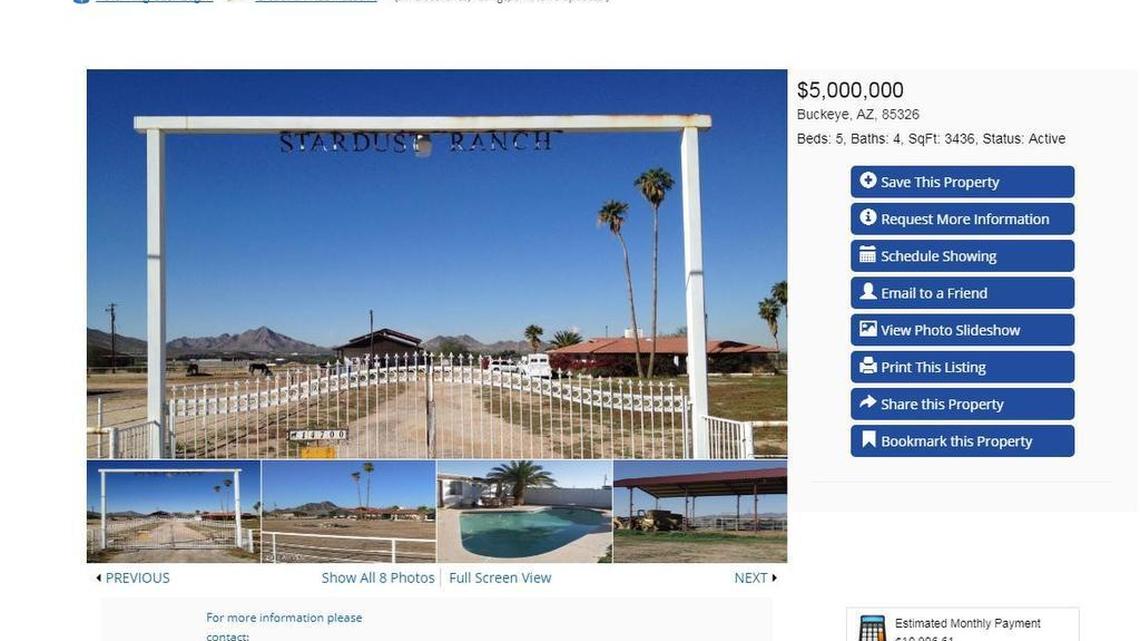 John Edmonds, owner of the Stardust or Alien Ranch, listed his Buckeye, Arizona home for $5 million but warned of alien and paranormal activity