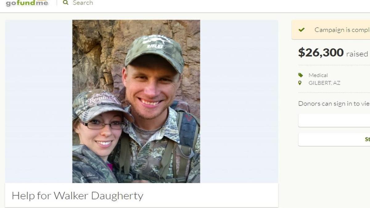 Walker Daugherty is pictured in a GoFundMe campaign.