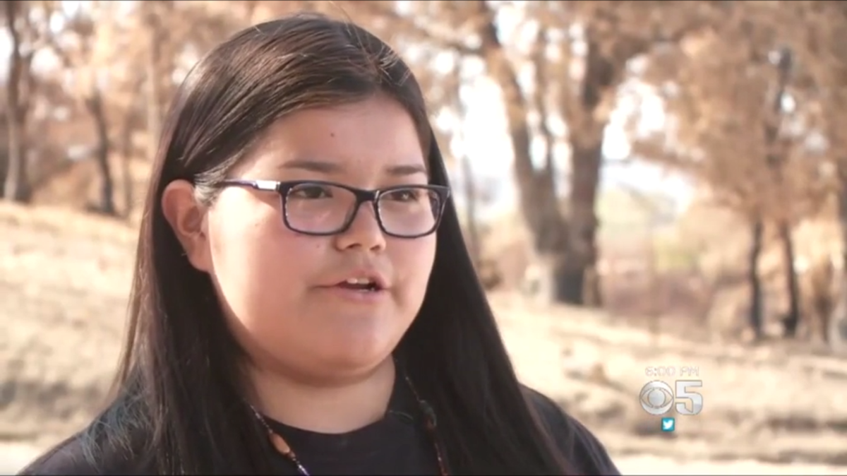 Leilani Thomas, a student at Lower Lake High School in northern California, said she has been sitting down during the Pledge of Allegiance for years.