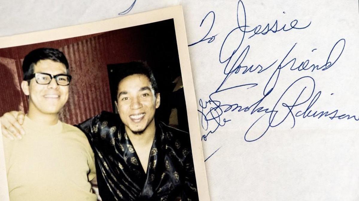 Jesse Camacho scored an autograph and photo with Smokey Robinson in 1969 in San Francisco. Camacho, then 19, was on his way to Vietnam.