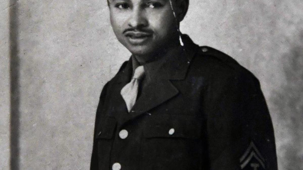 A family photo of Wadell Tate during his Army years in the 1940's. His daughters had begged Tate to move from his Baltimore rowhouse, especially after his wife, Mary Ruth, died four years ago, but he wouldn't.
