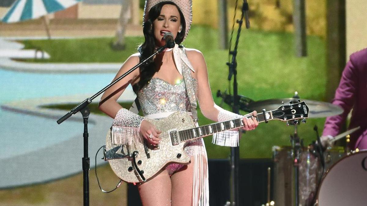 Kacey Musgraves performs at the 49th annual CMA Awards at the Bridgestone Arena on Wednesday, Nov. 4, 2015, in Nashville, Tenn.
