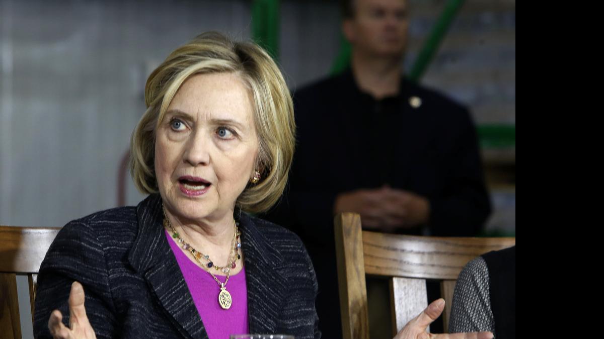 
Democratic presidential candidate Hillary Rodham Clinton speaks in Hampton, N.H., on May 22, 2015. 
