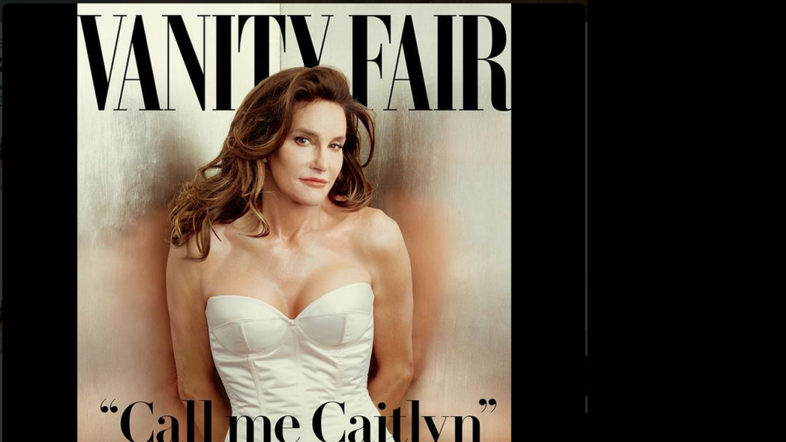 
Jenner, a member of the Kardashian clan, posts her new cover shot from Vanity Fair, and tweets: 'I'm so happy after such a long struggle to be living my true self. Welcome to the world Caitlyn. Can't wait for you to get to know her/me...'

