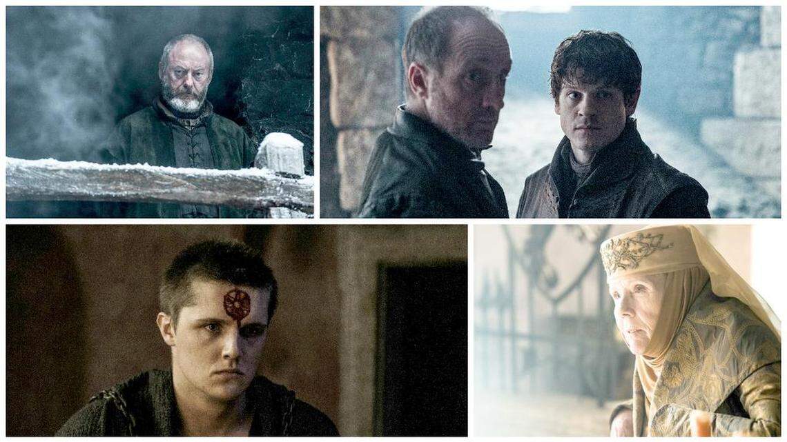 Will we still be seeing these folks? Clockwise from top left: Liam Cunningham, Michael McElhatton, Iwan Rheon, Diana Rigg and Eugene Simon in "Game of Thrones."