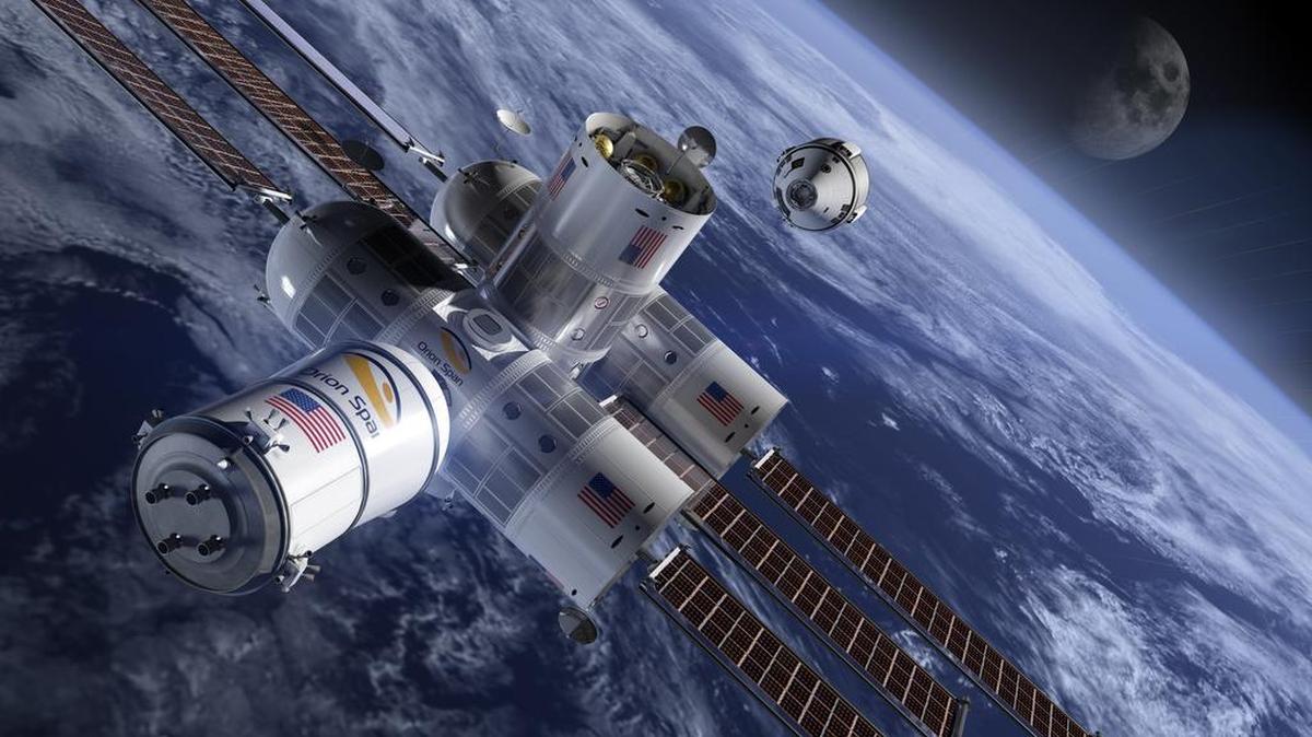 An artist’s rendering of Aurora Station, what Orion Span says will be the world’s first “luxury space hotel.”