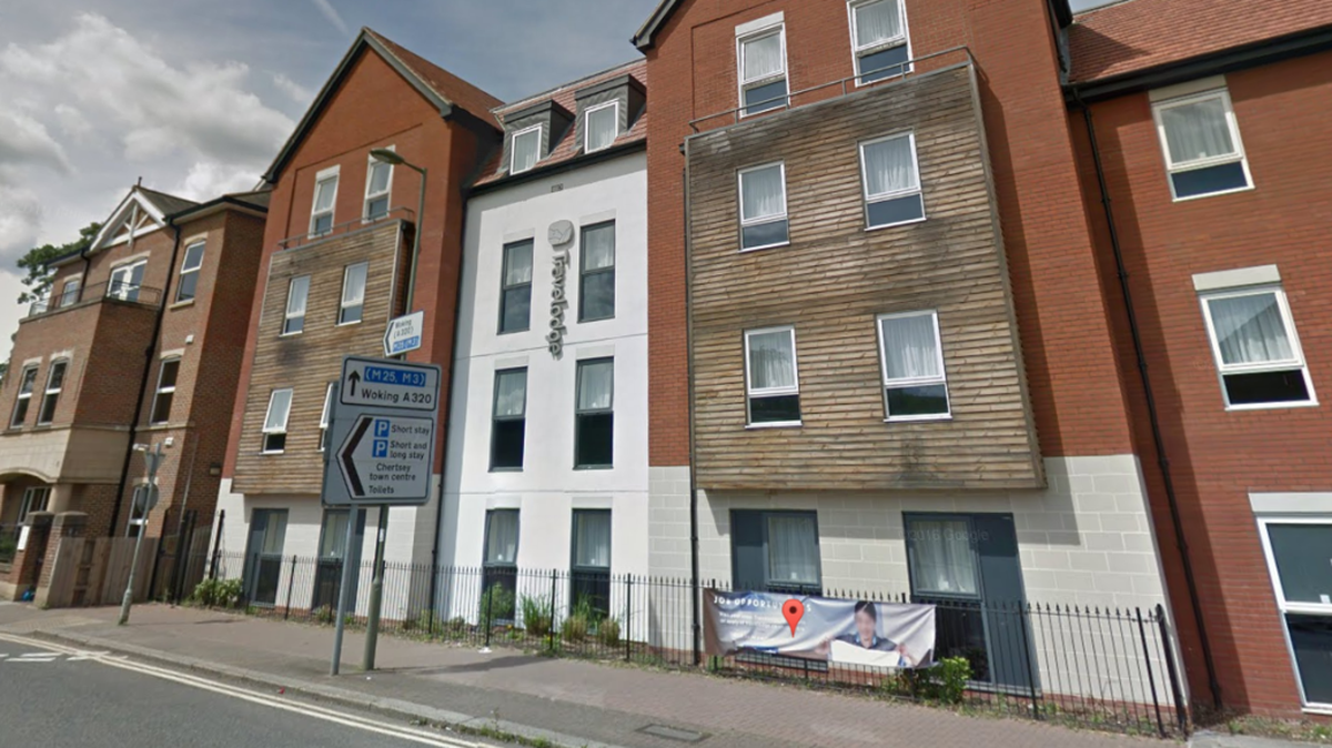 The Travelodge in Chertsey, England.