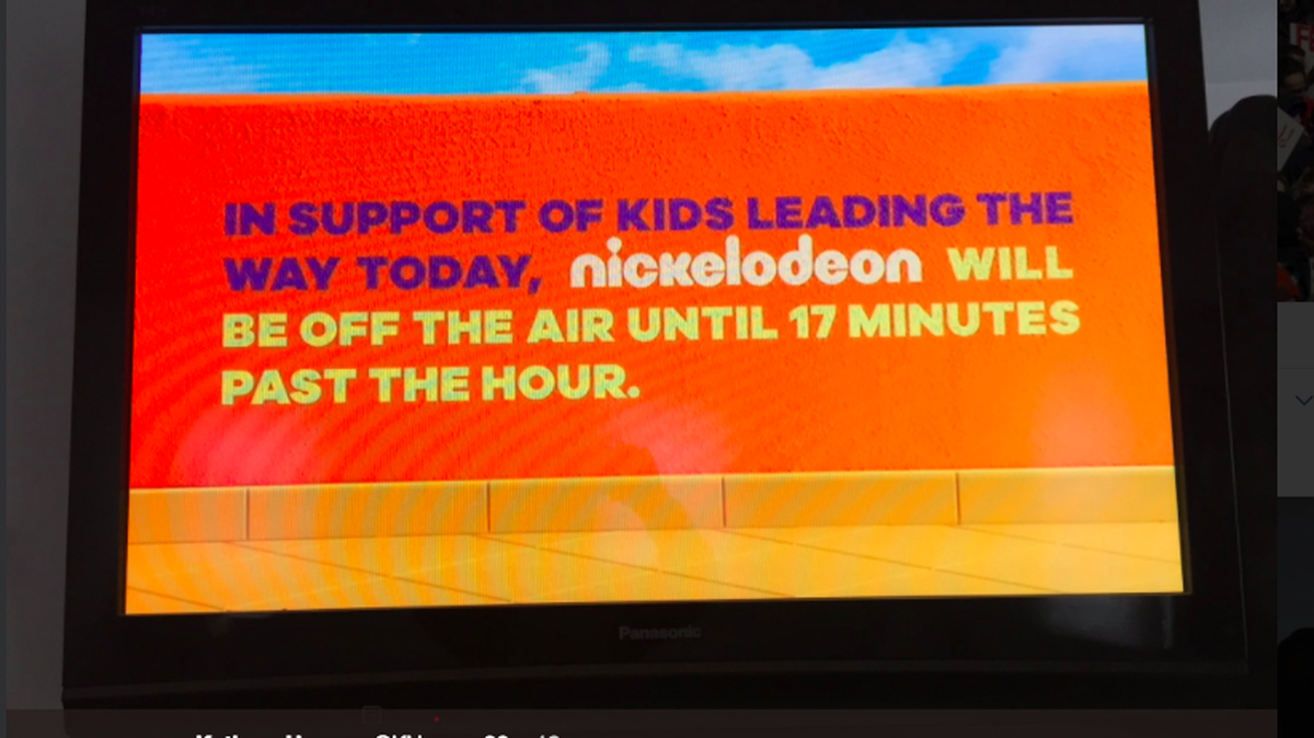 Nickelodeon and other Viacom networks went dark for 17 minutes in solidarity with student protestors.
