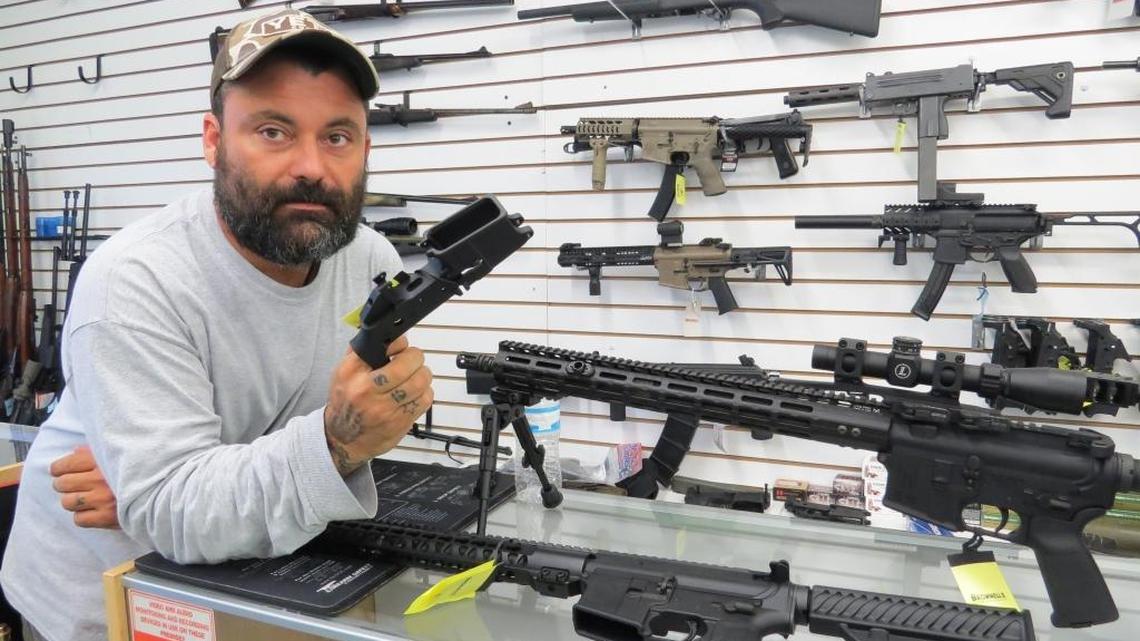Dan Acevedo in his Stock Island gun shop days after the Orlando massacre.