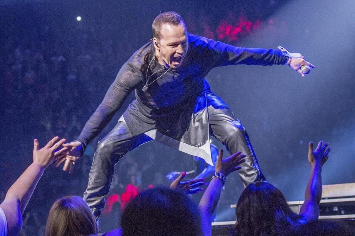 Donnie Wahlberg of New Kids on the Block perform at Nationwide Arena on June 16, 2015, in Columbus, Ohio.