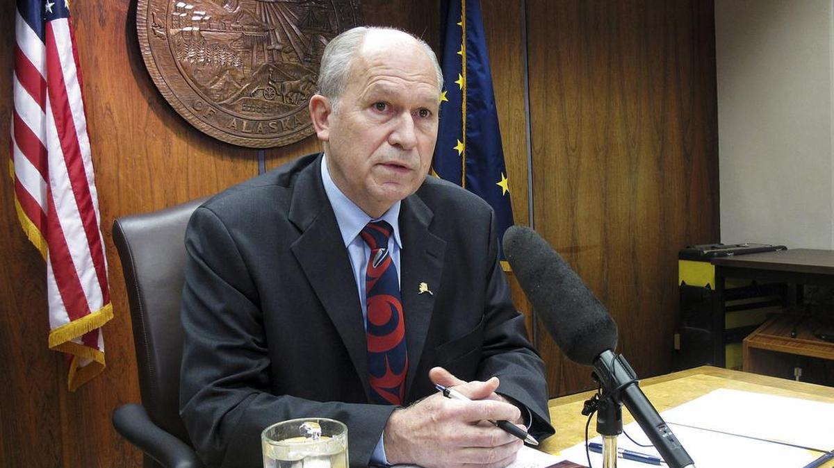 Alaska Gov. Bill Walker speaks to the media on Thursday, Nov. 5, 2015, in Juneau, Alaska.