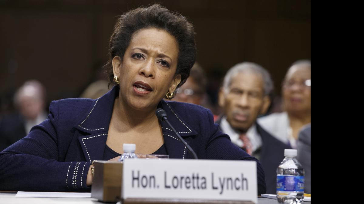 
In this Jan. 28, 2015 photo, Attorney General Loretta Lynch testifies on Capitol Hill in Washington. 
