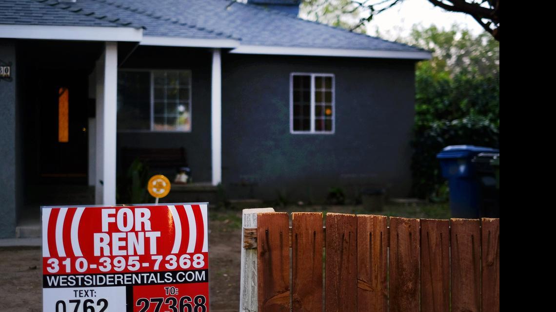 
This Friday, Feb. 27, 2015, photo shows a sign advertising a house for rent in Los Angeles. More than 1 in 4 renters must devote at least half of their family income to housing and utilities, according to a new analysis of Census data by Enterprise Community Partners, a nonprofit that helps finance affordable housing. 
