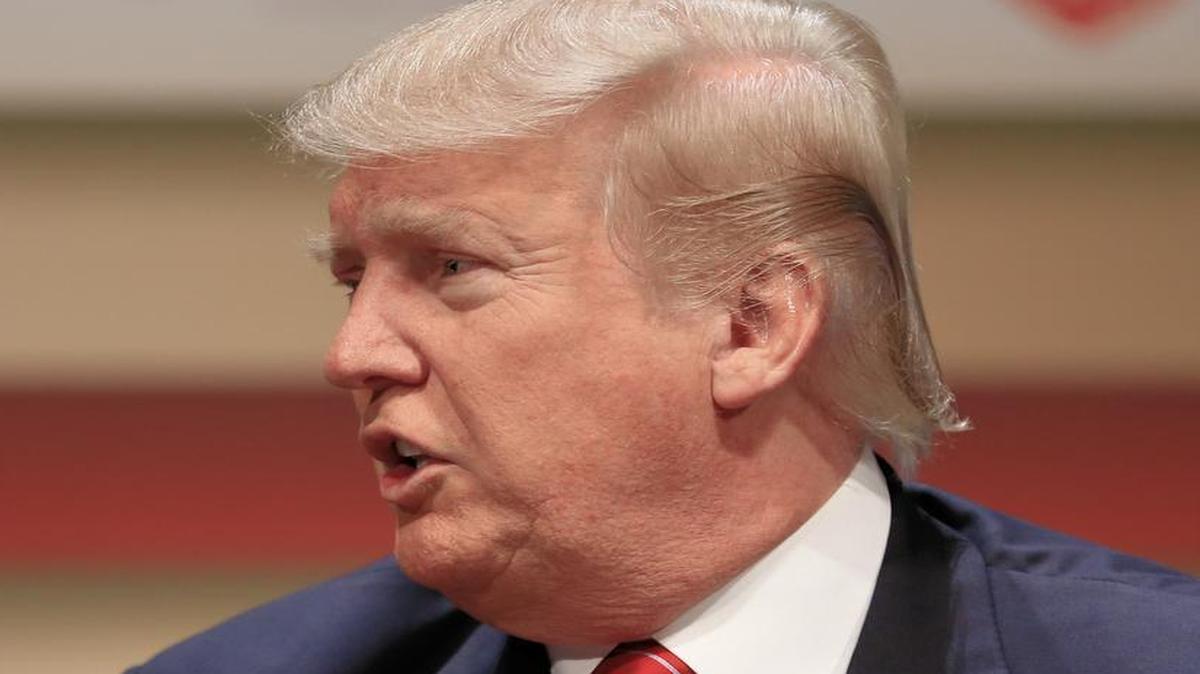 
In this July 18, 2015 photo, Republican presidential candidate, real estate mogul Donald Trump, speaks at the Family Leadership Summit in Ames, Iowa. 
