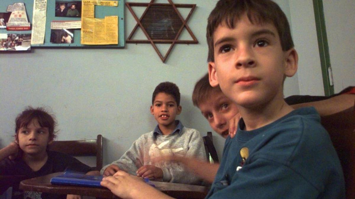 Children studying Hebrew at the conservative Temple Beth Shalom in Havana. The Jewish community in Havana once numbered 15,000 and now is only 1,500.