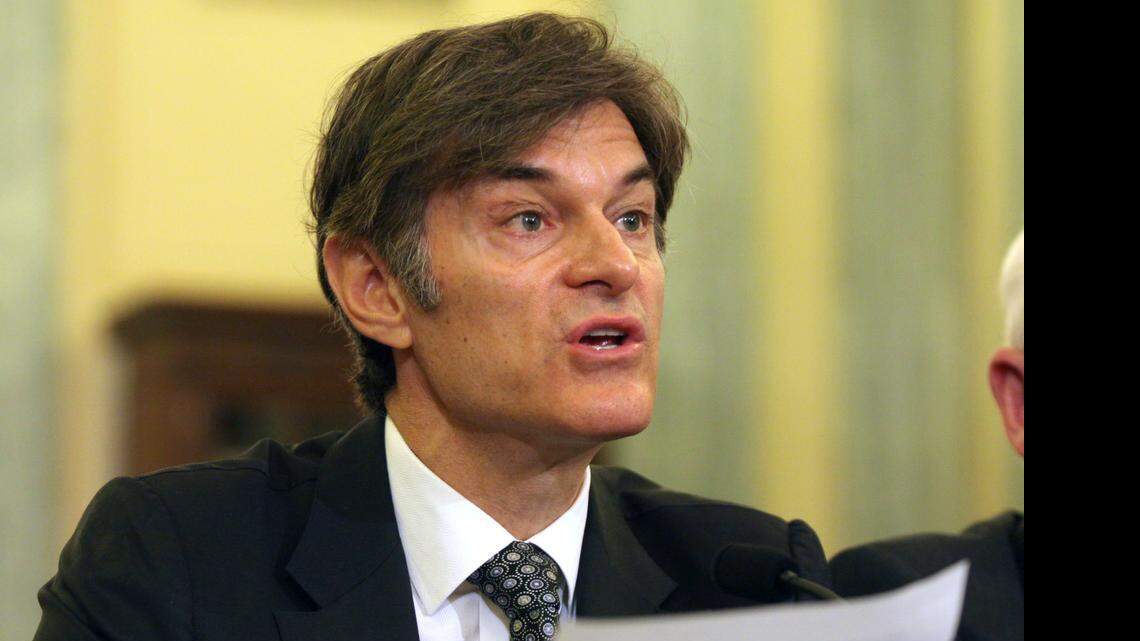 
Dr. Mehmet Oz, vice chairman and professor of surgery, Columbia University College of Physicians and Surgeons, testifies on Capitol Hill in Washington on June 17, 2014. 

