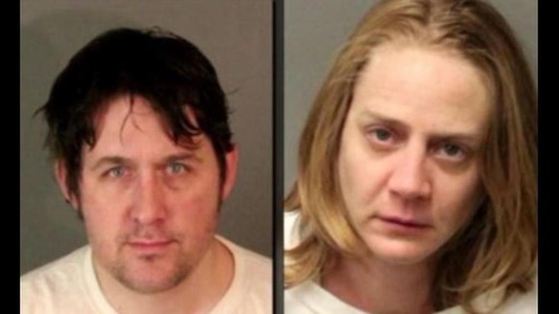 Benjamin Paul Baldassarre, left, and Ashley Lauren Carroll are accused of using a drone to deliver drugs to customers in Riverside, California.