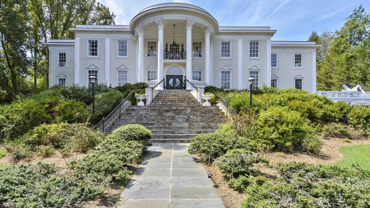 This home on Georgetown Pike in McLean is one of two White House-styled homes on the market in Northern Virginia.