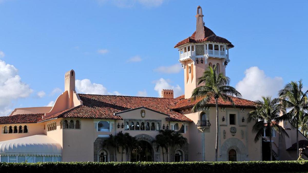 Former president Donald Trump’s Mar-a-Lago resort in Palm Beach, Florida.