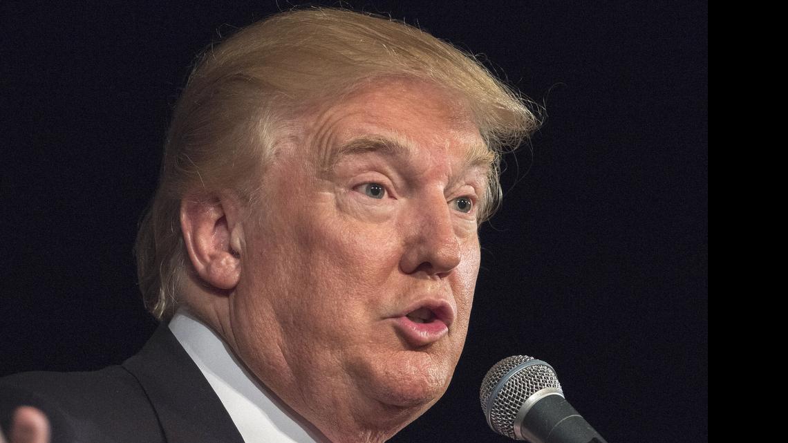 
In this July 21, 2015, photo, Republican presidential hopeful Donald Trump speaks at his South Carolina campaign kickoff rally in Bluffton, S.C. 