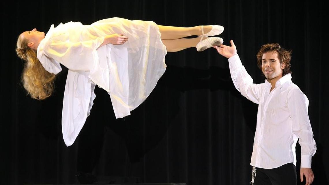 Magician Jan Rouven presents the Floating Virgin during the dress rehearsal of a German TV show in Riesa, eastern Germany in 2013. Jan Rouven Fuechtener pleaded not guilty Wednesday in U.S. District Court to one charge of receipt or distribution of child pornography, and was ordered jailed pending trial as a danger to the community and a flight risk.