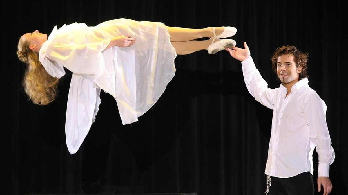 Magician Jan Rouven presents the Floating Virgin during the dress rehearsal of a German TV show in Riesa, eastern Germany in 2013. Jan Rouven Fuechtener pleaded not guilty Wednesday in U.S. District Court to one charge of receipt or distribution of child pornography, and was ordered jailed pending trial as a danger to the community and a flight risk.