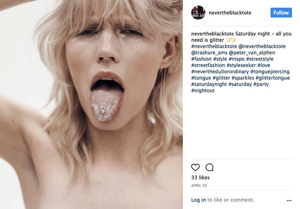 Glitter tongues might not be the safest style craze out there.