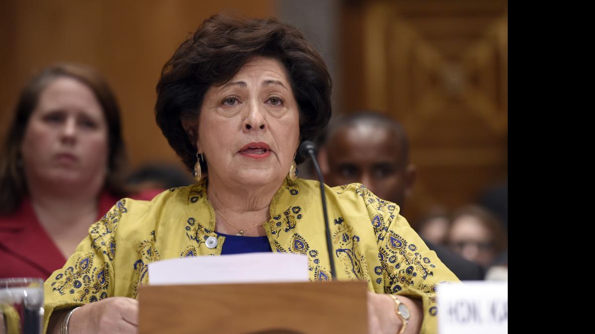 
Office of Personnel Management director Katherine Archuleta testifies on Capitol Hill in Washington on June 25, 2015,. The Obama administration says hackers stole Social Security numbers from more than 21 million people and took other sensitive information when government computer systems were compromised. The number affected by the breach is higher than the 14 million figure that investigators gave The Associated Press in June.
