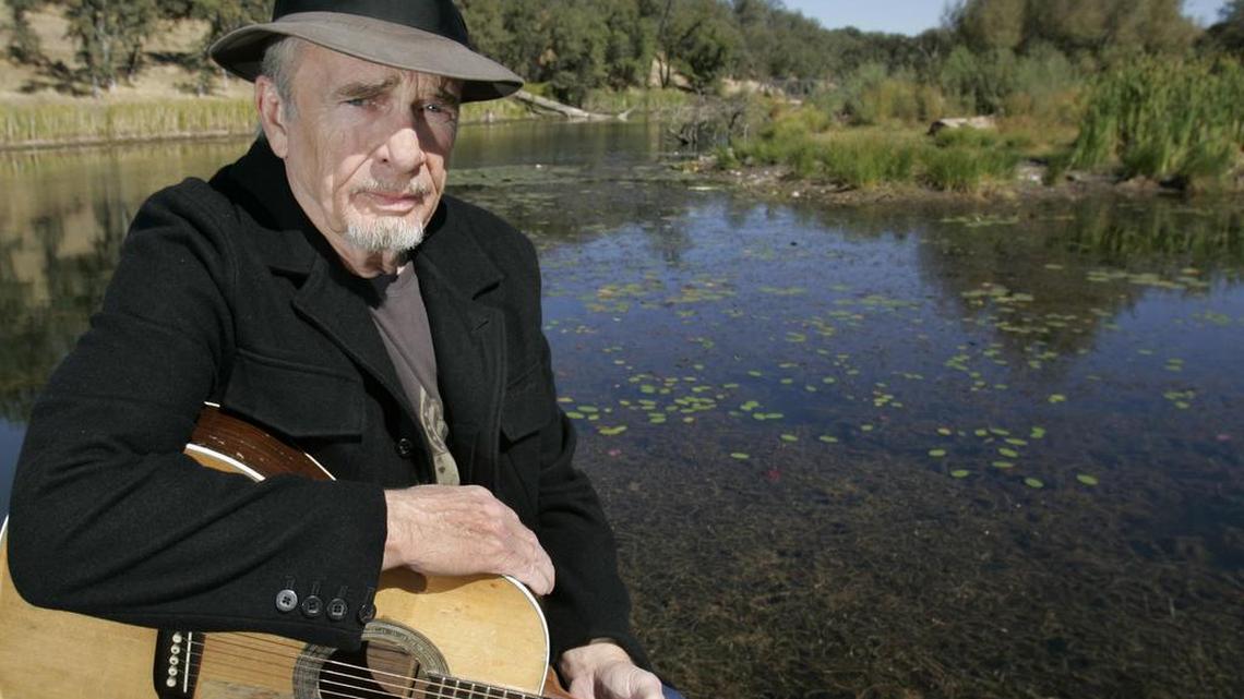 Merle Haggard at his ranch at Palo Cedro, Calif.