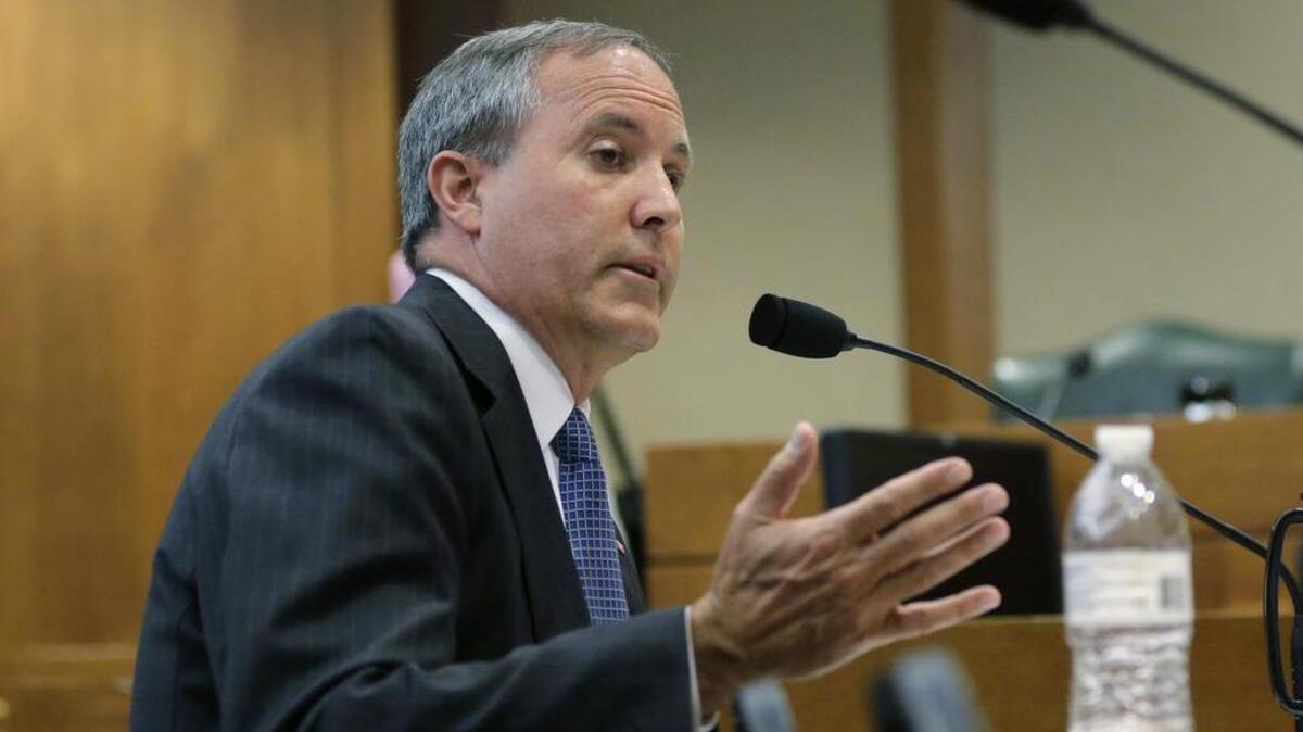 
Texas Attorney General Ken Paxton speaks during a hearing July 29, 2015 in Austin, Texas. OnAug. 1, 2015, Kent Schaffer, a special prosecutor, told the New York Times that Paxton has been indicted on felony charges that accuse the Republican of misleading investors before taking over as the state's top law enforcement officer. 
