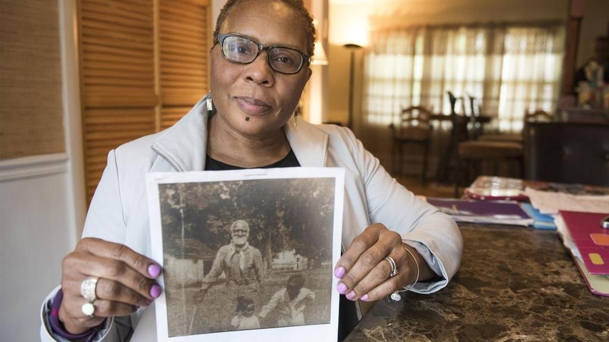 Earlene Campbell-Coleman, who recently received a photo of a former slave who turned out to be her great-great-great grandfather. Frank Coleman was among 272 slaves sold by Jesuit priests in 1838, to plantations in Louisiana, to help save Georgetown University. The photo of Frank Coleman was the first picture of the slaves that genealogists have found.