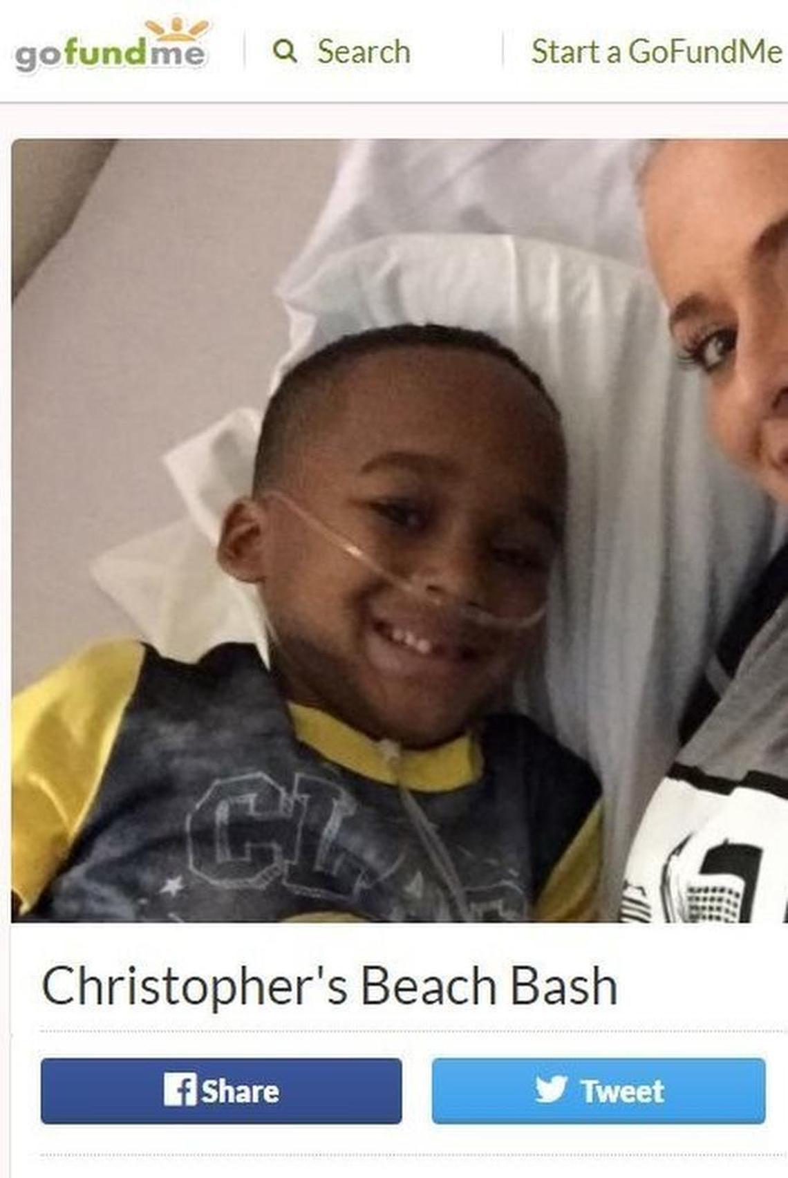 In August 2016, a friend of Kaylene Bowen’s started a GoFundMe campaign to raise money for a beach bash for Christopher, who had allegedly been diagnosed with cancer and only had six months to live.