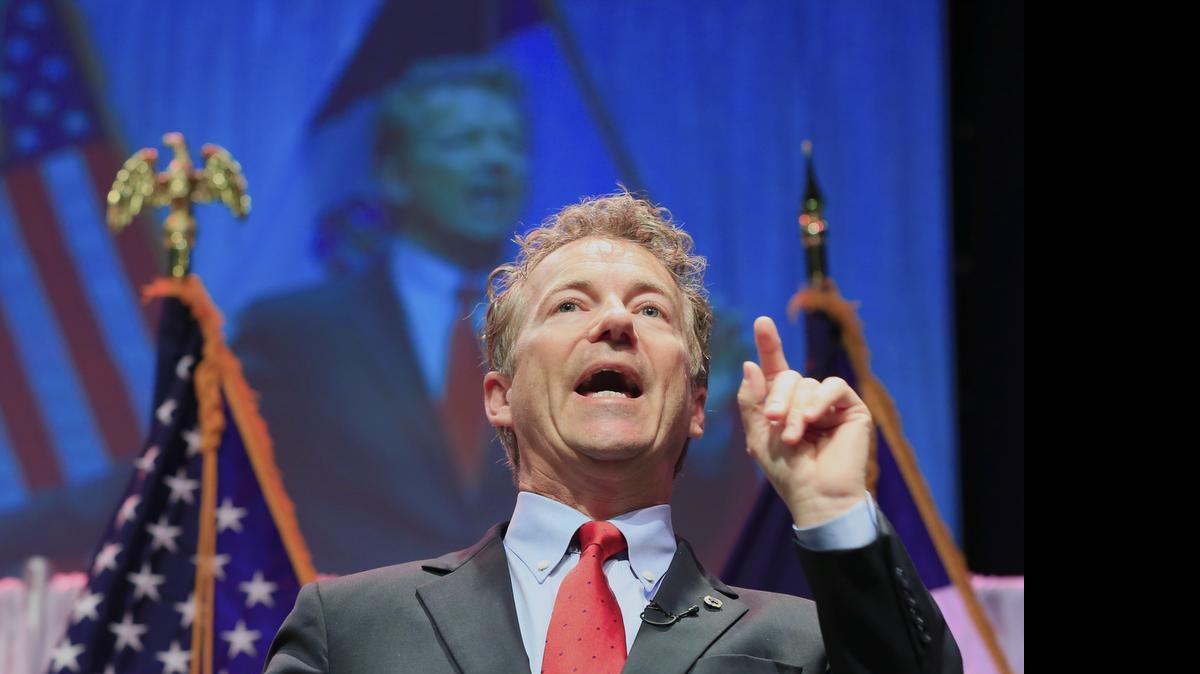 
Republican presidential hopeful Sen. Rand Paul, R-Ky., April 25, 2015.

