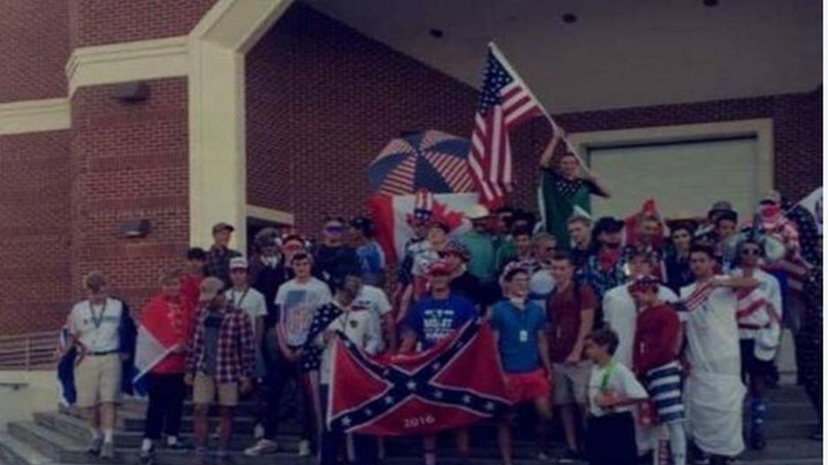 This photo was shared on social media.